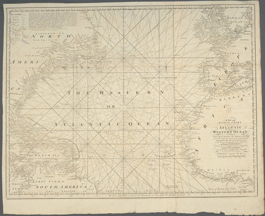 A new and accurate chart of the vast Atlantic or Western Ocean.