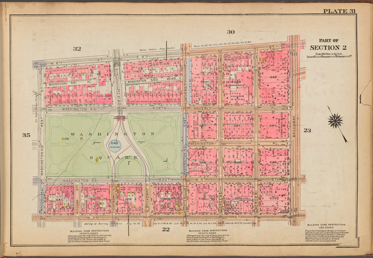 Plate 31: [Bounded by W. 8th Street, E. 8th Street, Broadway, W. 3rd Street, Macdougal Street and Washington Square West]