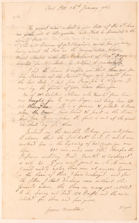 Henry Bouquet to General Monckton