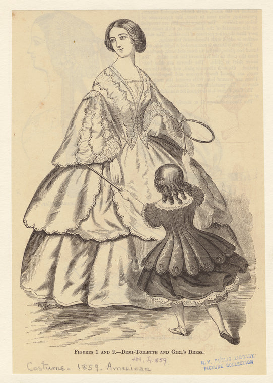 Demi-toilette and girl's dress