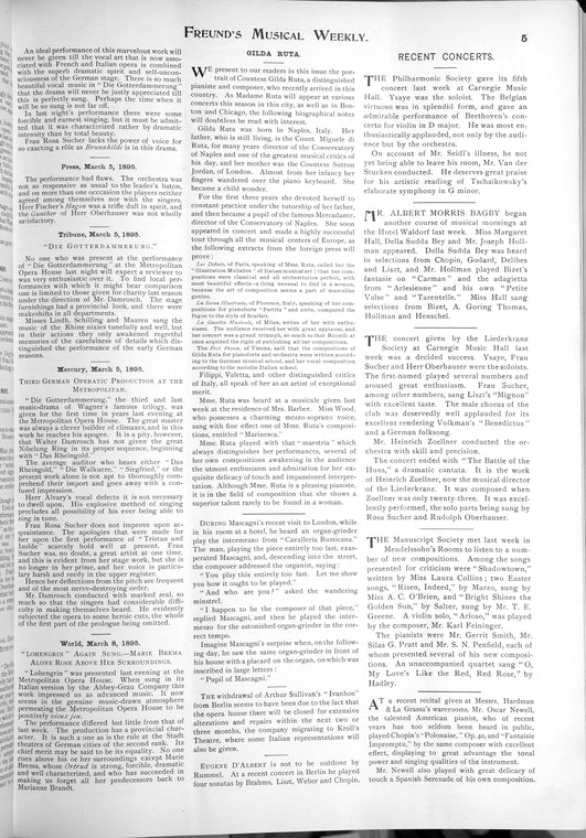 Freund's musical weekly