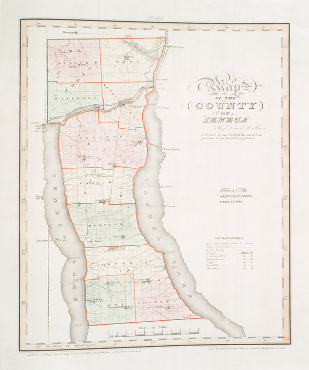 Map of the county of Seneca