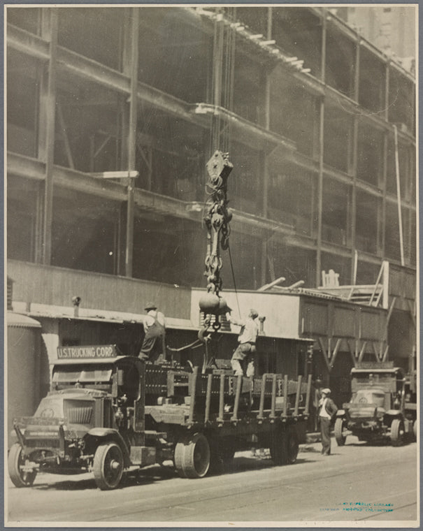 Unloading steel from a truck