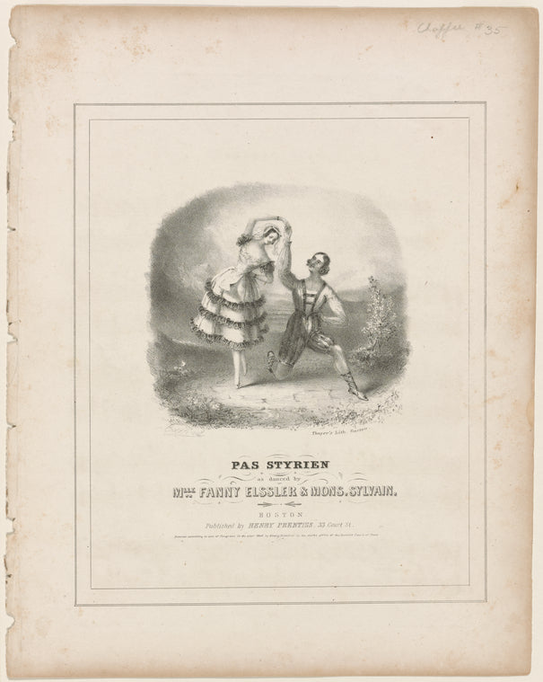 Pas styrien as danced by Mlle. Fanny Elssler & Mons. Sylvain