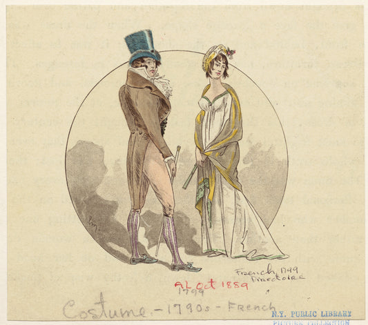 Man and woman, France, ca. 1799