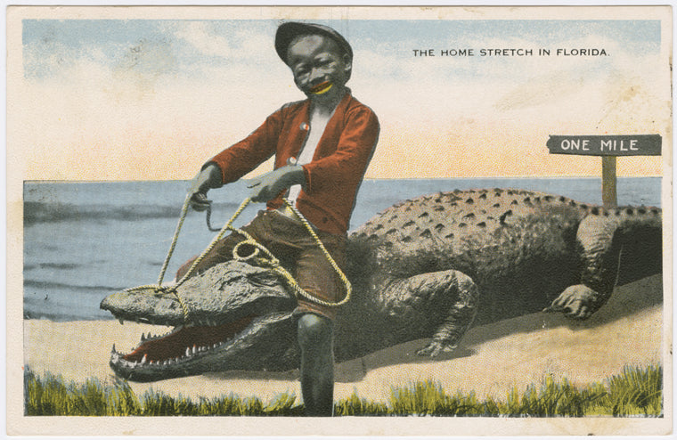 "The Home Stretch in Florida" - postcard to Frederick Hoeing