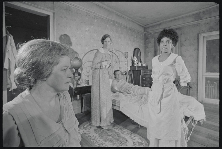 Jean David, Polly Holliday, James Broderick and Ruby Dee in the stage production Wedding Band