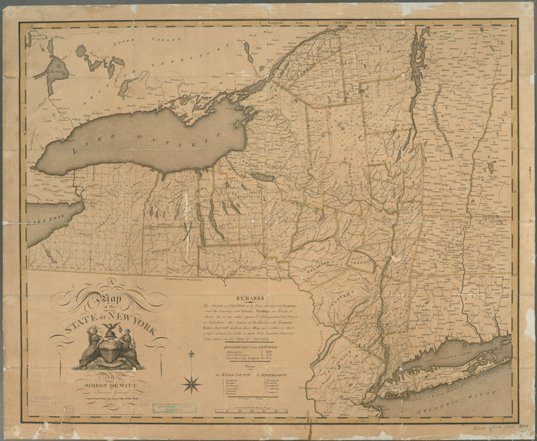 A map of the State of New York
