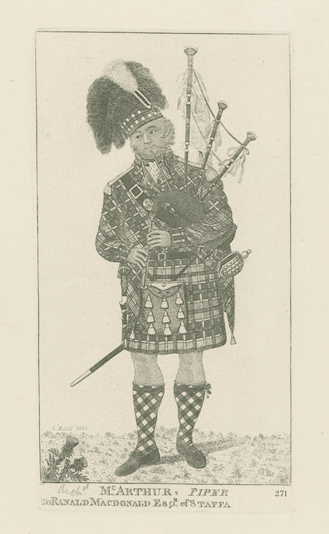 McArthur, piper to Ranald Macdonald Esqr. of Staffa.