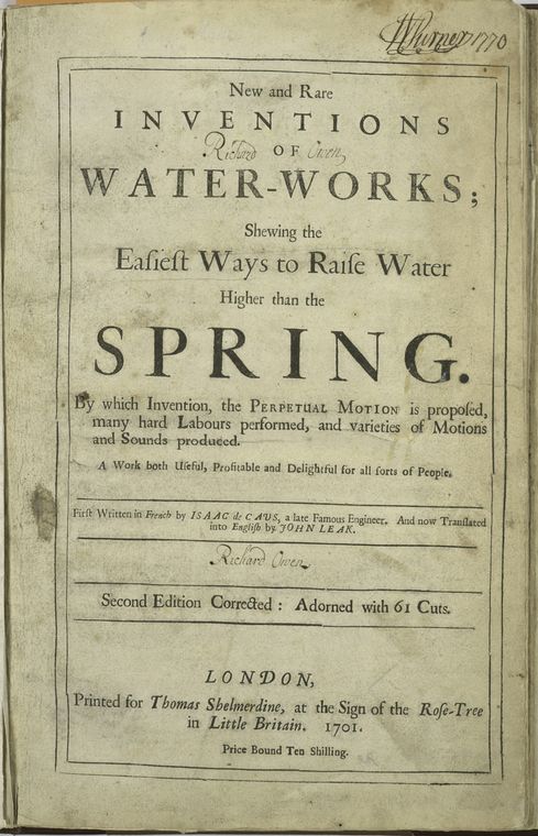 New and rare inventions of water-works