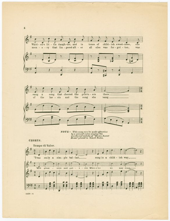 Twas only a simple ballad