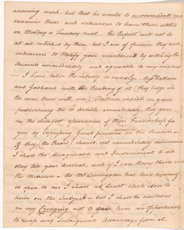 Lansing, Abraham G., to Abraham Yates Junr