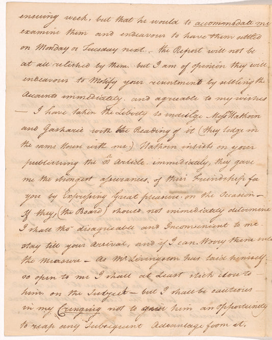 Lansing, Abraham G., to Abraham Yates Junr