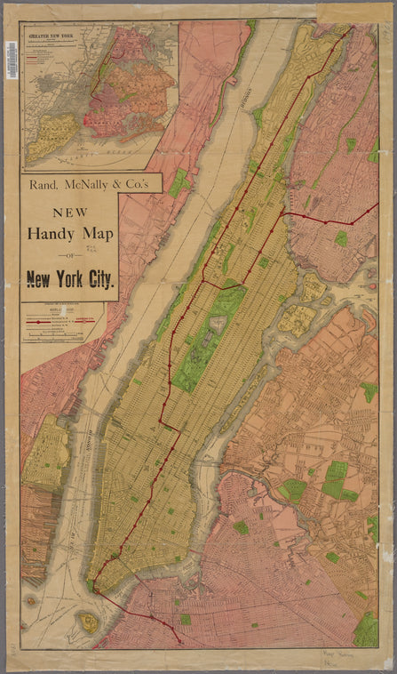 Rand, McNally & Co.'s new handy map of New York City
