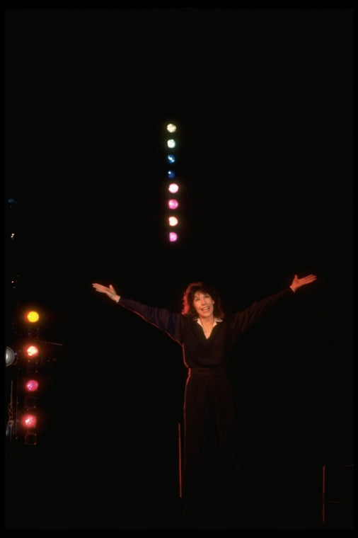 Actress Lily Tomlin in a scene fr the Broadway play "The Search for Intelligent Life in the Universe" (New York)