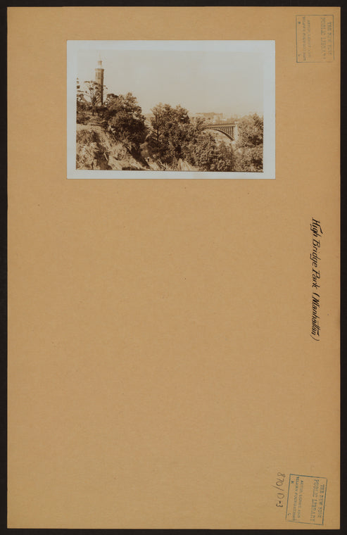 Manhattan: High Bridge Park - [High Bridge Tower.]