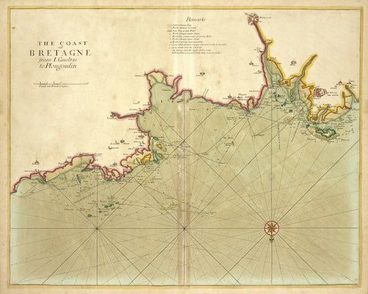 The coast of BRETAGNE from I : Gueltas to Plougoulin