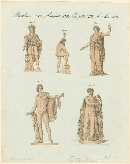 Classical sculpture depicting Neptune, Ceres and Apollo