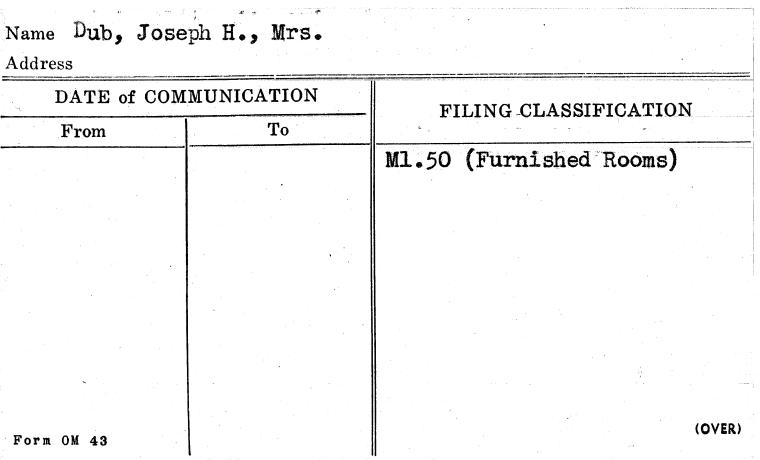 Dub, Joseph H., Mrs.