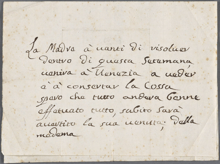 Autograph letter unsigned to Lord Byron, ?Summer 1817-April 1819