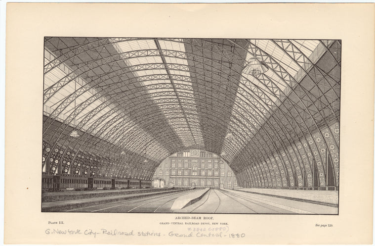 Arched-beam roof. -Grand Central Railroad Depot, New York