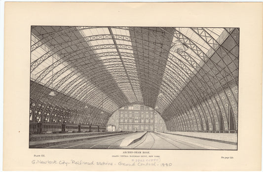 Arched-beam roof. -Grand Central Railroad Depot, New York