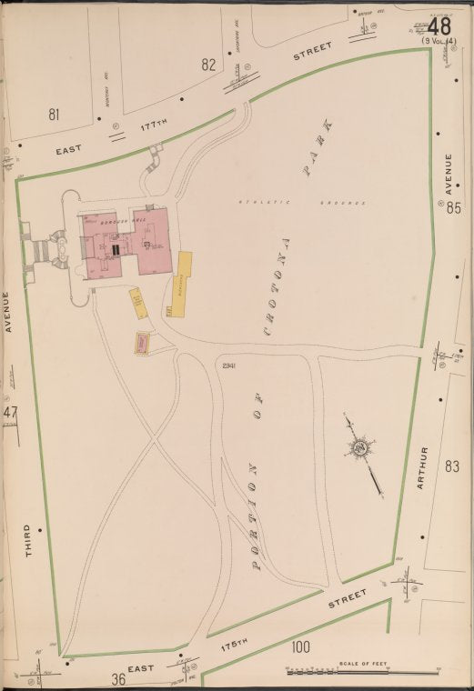 Bronx, V. 15, Plate No. 48 [Map bounded by E. 177th St., Arthur Ave., E. 175th St., 3rd Ave.]
