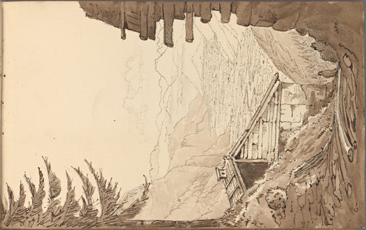 Sketchbook containing views recording a tour in Switzerland and France