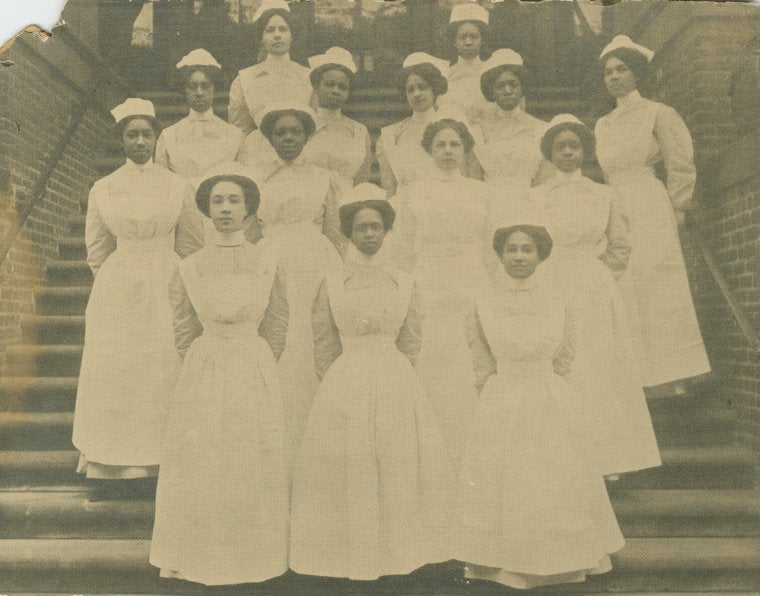 Group portrait of Lincoln School nurses.