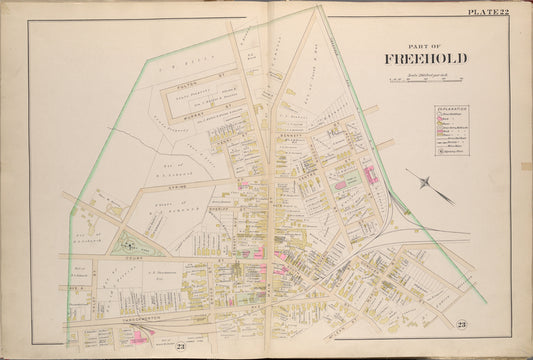 Monmouth County, Double Page Plate No. 22 [Map Bounded by Fulton St., Jackson St., Mc. Lean St., Avenue A]