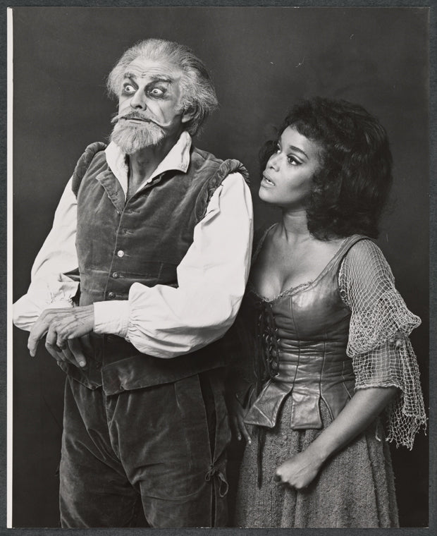 Jack Dabdoub and Emily Yancy in publicity photo for the stage production Man of La Mancha