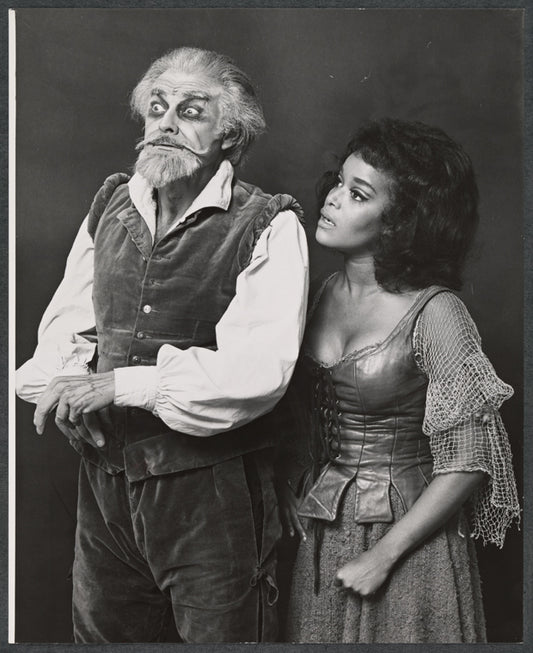 Jack Dabdoub and Emily Yancy in publicity photo for the stage production Man of La Mancha