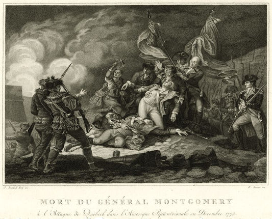 Mort du Général Montgomery à l'attaque de Quebeck dans l'Amerique Septentrionale en Decembre 1775