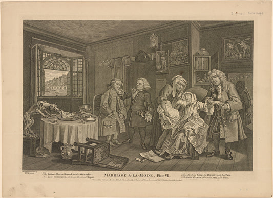 Marriage A-La-Mode.  Plate VI. [The Death of the Countess]