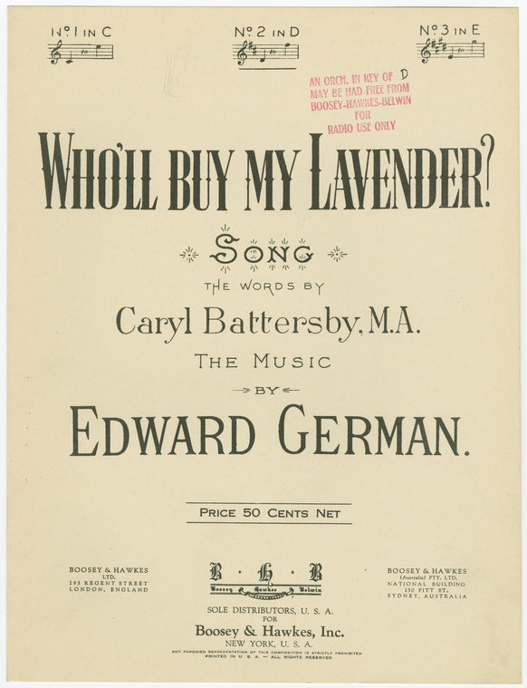 Who'll buy my lavender