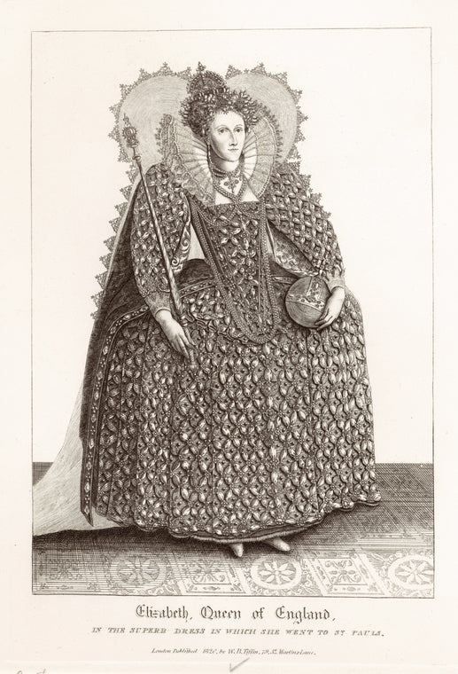 Elizabeth, Queen of England, in the superb dress in which she went to St. Pauls
