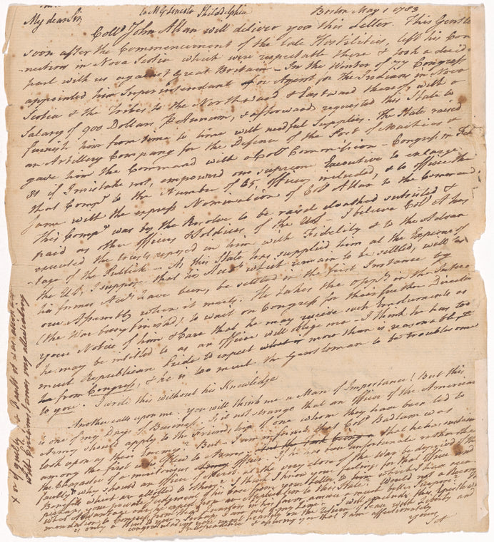 Letter to Benjamin Lincoln