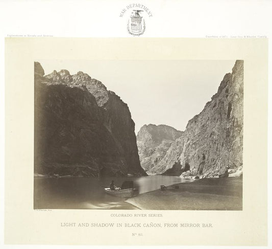 Light and shadow in Black Cañon from Mirror Bar.  Colorado River Series.  No. 83.