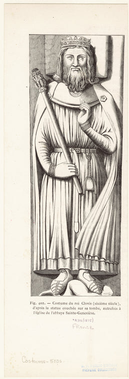 Costume du roi Clovis (sixième siècle)