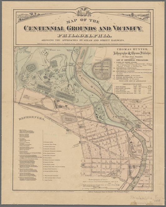 Map of the centennial grounds and vicinity, Philadelphia : showing the approaches by steam and street railways