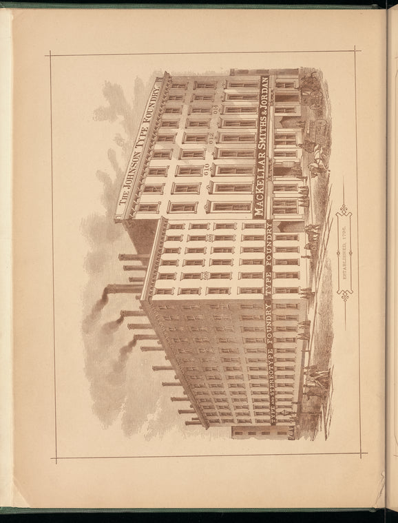 The printers' handy book of specimens: exhibiting the choicest productions of every description made at the Johnson Type Foundry : comprising every article essential for a book, newspaper, or job printing office