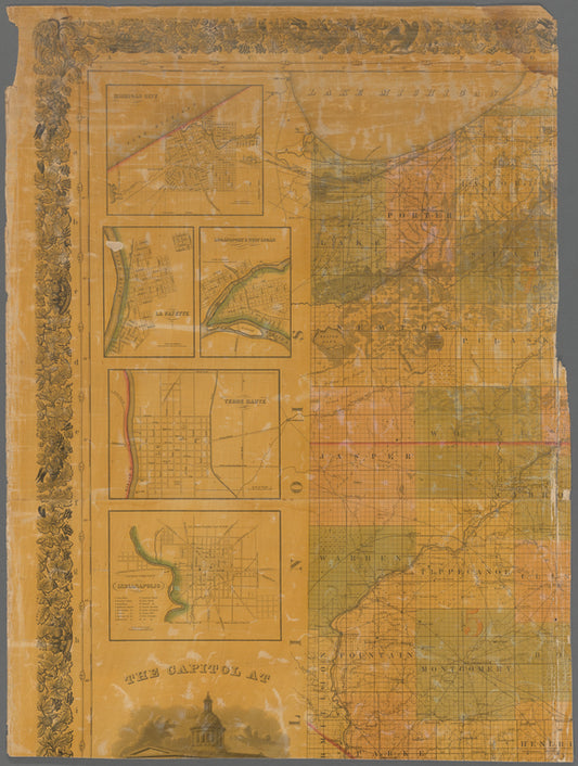 Map of the state of Indiana
