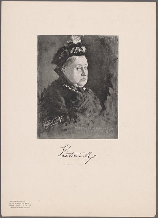 Victoria RI [signature]. Painted from life by F.M. Bell Smith