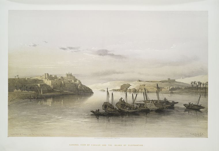 General view of Esouan and the island of Elephantine