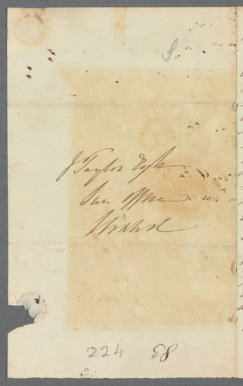 Edmund Lenthal Swifte to John Taylor, autograph letter signed