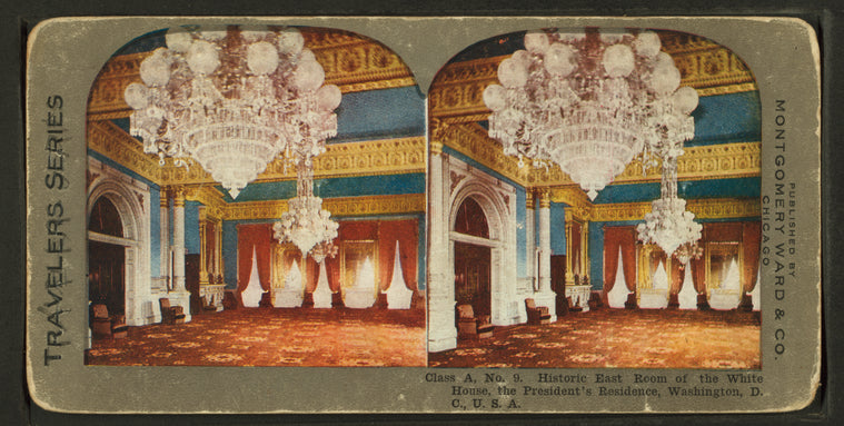 Class A, No. 9. Historic East Room of the White House, the President's Residence, Washington, D.C., U.S.A..