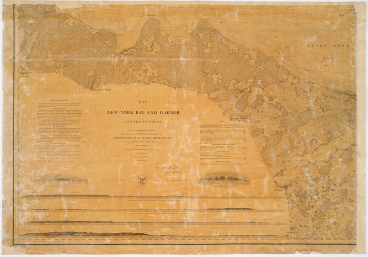 Map of New-York Bay and Harbor and the environs