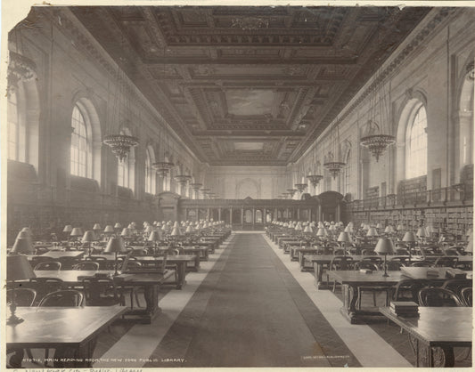 Main reading room, the New York Public Library