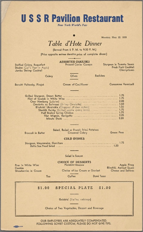 USSR Pavillion Restaurant