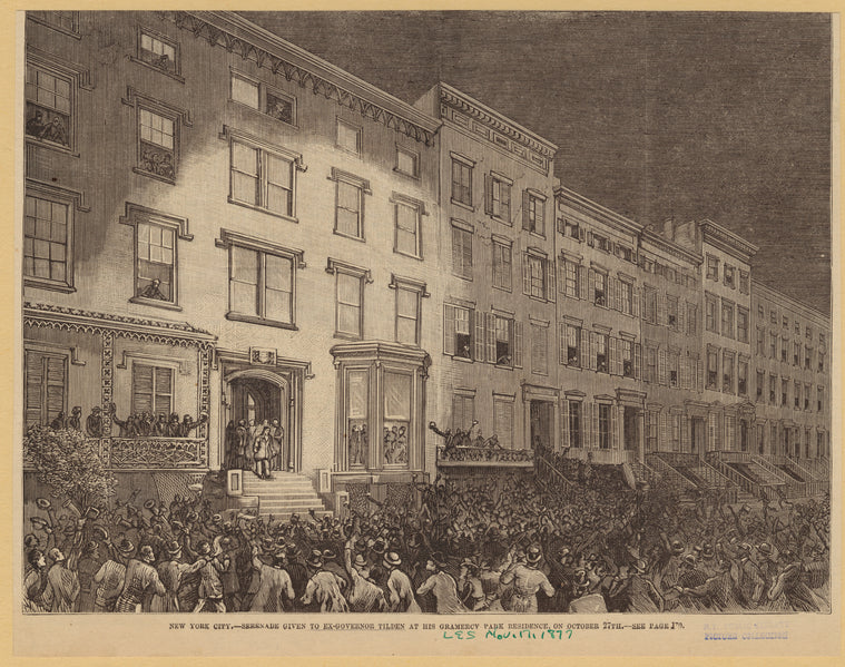 New York City -- serenade given to ex-governor Tilden at his Gramercy Park residence on October 27th